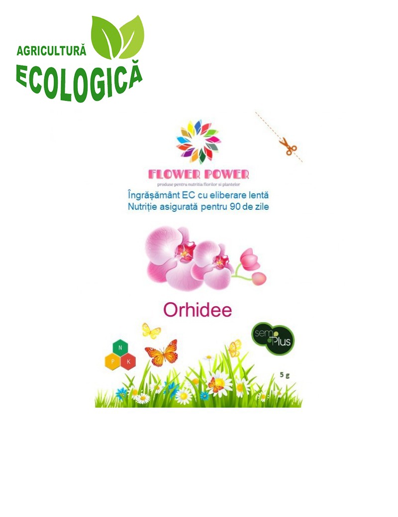 Ingrasamant Flower Power, cu eliberare lenta, efect 90 zile, 5 grame