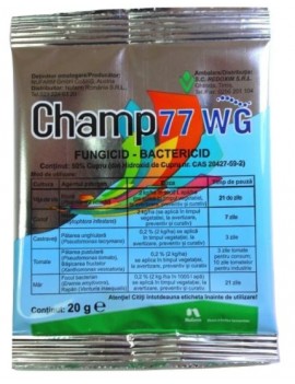 Fungicid bio, de contact, Champ 77 WG, 20 g