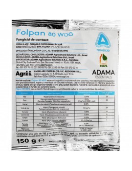 Fungicid Folpan 80 WDG, Fungicid cu actiune multi-site, 150g